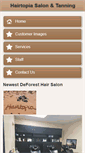 Mobile Screenshot of hairtopiasalonandtanning.com